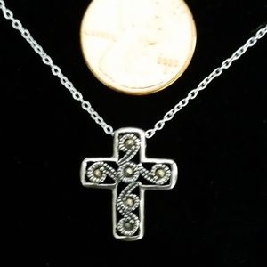 Sterling silver cute little cross necklace